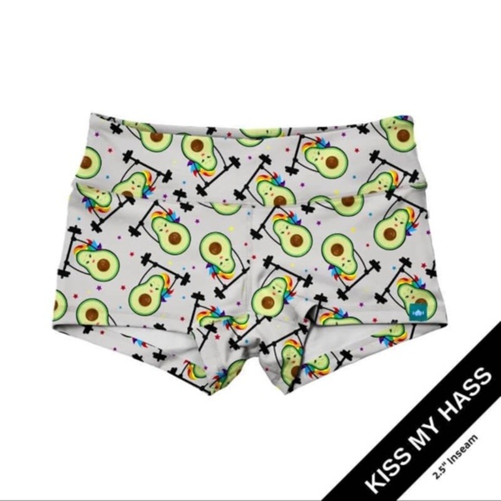 LIKE NEW WOD BOTTOM KISS MY HASS LIFTING BIKE SHORTS - Size Large SKU:123